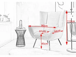 Kawola Sillón - Pana - IVA Gris New