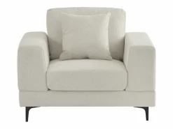 Vente-unique Sillón 1 plaza en tela texturizada de color JAMOLO Beige Hot