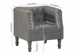 Sillón | Silla de cuero auténtico SHL3458^ Best