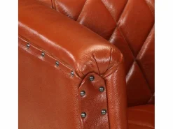 Sillón | Silla de cuero de cabra auténtico marrón SHL9098 Marru00f3n Discount