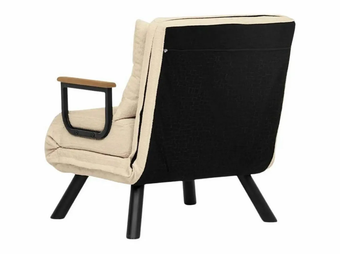 Sillón Altadena 109, De color marrón claro, 78x60x78cm, Tapiz, Patas: Metal^Menzzo