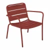 Sillón bajo de jardín apilable de metal - MIRMANDE de^MYLIA Outlet