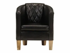 vidaxl Sillón De Piel|Sillón Estilo Cabriolet|Sillón butaca de cuero auténtico