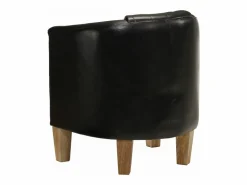 Clicnbuy Sillón De Piel|Sillón Estilo Cabriolet|Sillón butaca de cuero auténtico
