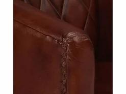 Sillón butaca de cuero auténtico marrón^vidaxl
