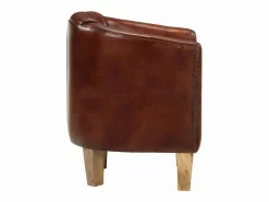 Clicnbuy Sillón butaca de cuero auténtico marrón Marru00f3n Sale