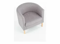 MSO Sillón Escandinavo|Sillón Cabriolet de tela con patas de madera maciza Soho