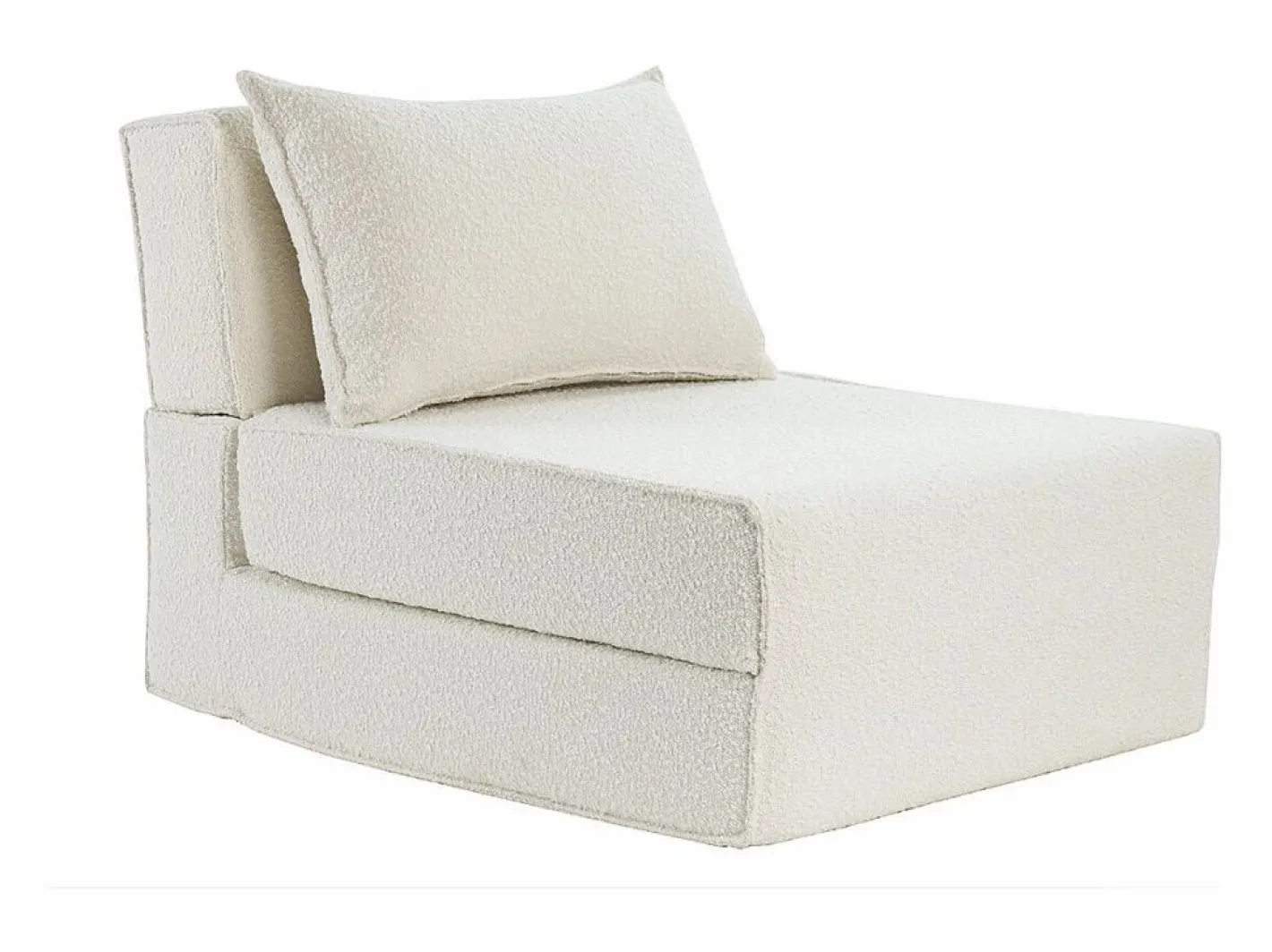 Miliboo Sillón Cama|Sillón cama de 1 plaza de borreguillo VICTOR