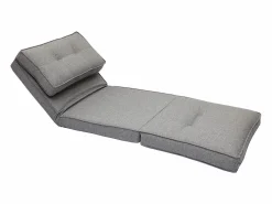 Miliboo Sillón cama de 1 plaza de tela jaspeado SALLY Gris New