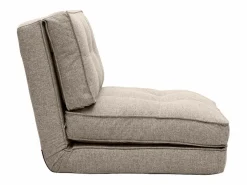 Miliboo Sillón cama de 1 plaza de tela color topo SALLY Marru00f3n Online