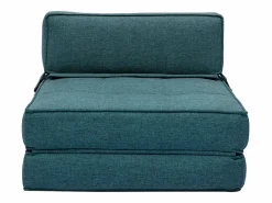 Miliboo Sillón Cama|Sillón cama de 1 plaza de tela petróleo KATY
