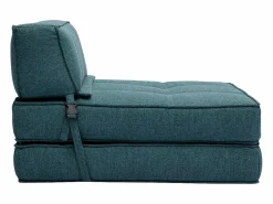 Miliboo Sillón Cama|Sillón cama de 1 plaza de tela petróleo KATY