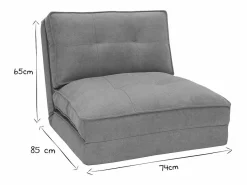Miliboo Sillón Cama|Sillón cama de 1 plaza de tela verde celadón SALLY