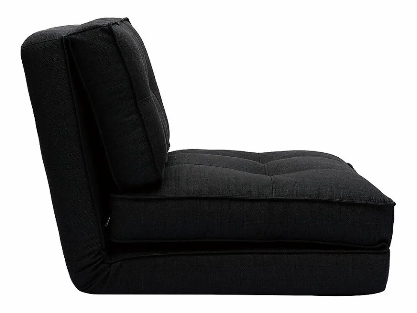 Sillón cama de 1 plaza de tela negra SALLY^Miliboo