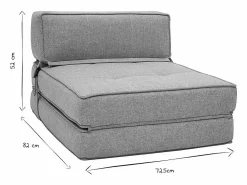 Miliboo Sillón Cama|Sillón cama de 1 plaza de tela color KATY