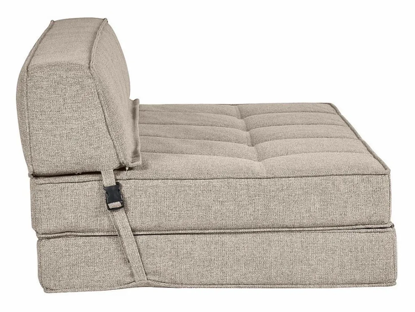 Sillón cama de 2 plazas de tela color topo KATY^Miliboo Outlet