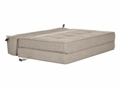 Sillón cama de 2 plazas de tela color topo KATY^Miliboo Outlet