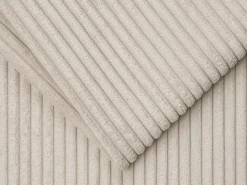 Vente-unique Sillón cama de apertura rápida de terciopelo de costillas - Cama de 70 cm - Colchón de 14 cm VIZIR Beige New