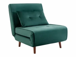 Sillón cama de terciopelo de estilo joven URIBIA.^Vente-unique New