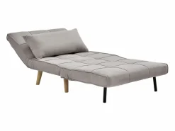 Vente-unique Sillón Escandinavo|Sillón Cama|Sillón cama en tela y patas de madera CHILA