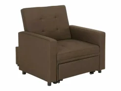 Sillón cama individual con reposabrazos de diseño moderno Brooke - Marrón^Le roi du relax Discount