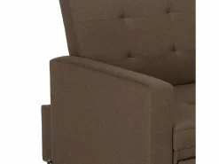 Sillón cama individual con reposabrazos de diseño moderno Brooke - Marrón^Le roi du relax Discount
