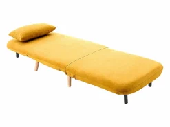 Miliboo Sillón cama nórdico de tela mostaza AMIKO Amarillo Online