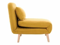 Miliboo Sillón cama nórdico de tela mostaza AMIKO Amarillo Online