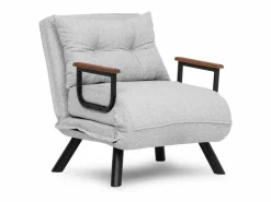 Menzzo Sillón cama versátil de 1 plaza – 175 cm x 60 cm – – estructura de metal Gris Sale