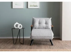 Menzzo Sillón cama versátil de 1 plaza – 175 cm x 60 cm – – estructura de metal Gris Sale