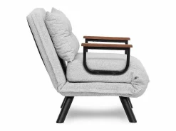 Menzzo Sillón cama versátil de 1 plaza – 175 cm x 60 cm – – estructura de metal Gris Sale