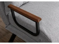 Menzzo Sillón cama versátil de 1 plaza – 175 cm x 60 cm – – estructura de metal Gris Sale