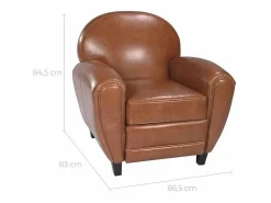 Sillón de cuero recubierto - Club^Rendez-Vous Déco Clearance