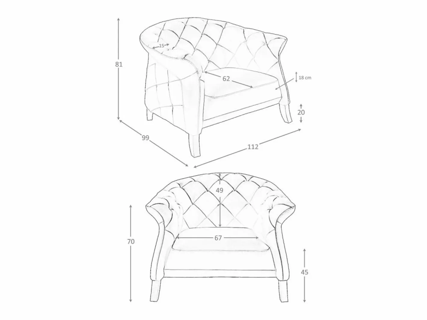 Angel Cerda Sillón De Piel|Sillón Chester piel 5132
