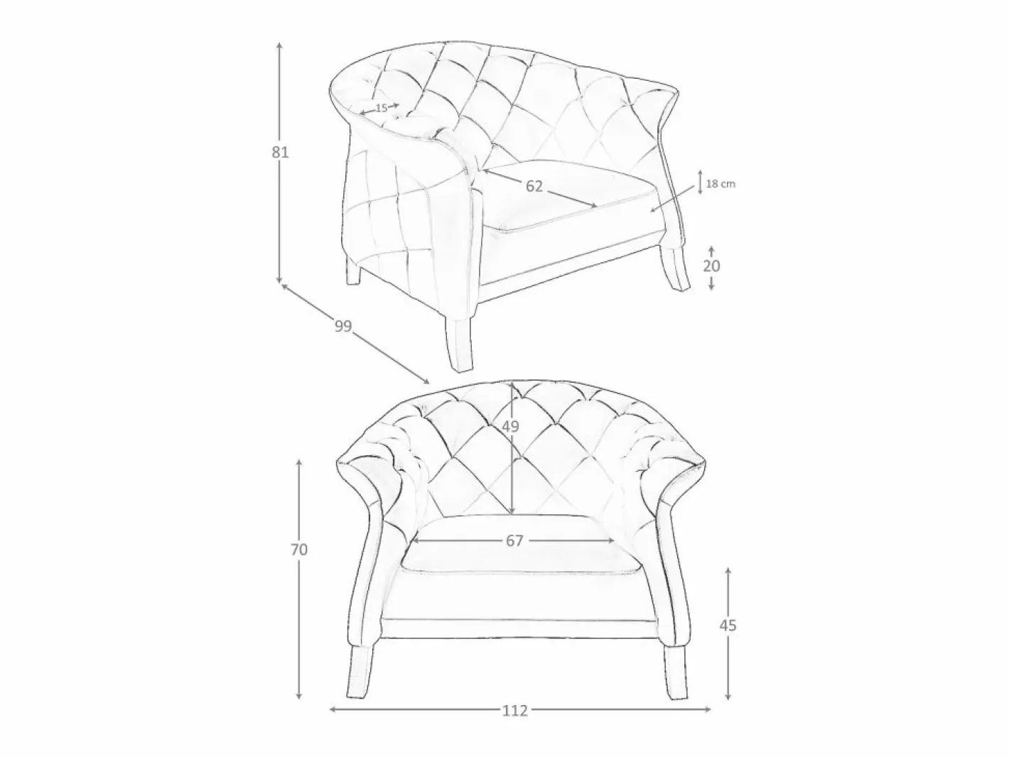 Angel Cerda Sillón De Piel|Sillón Chester piel 5132