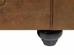 Vente-unique Sillón CHESTERFIELD de microfibra envejecida Marru00f3n Hot