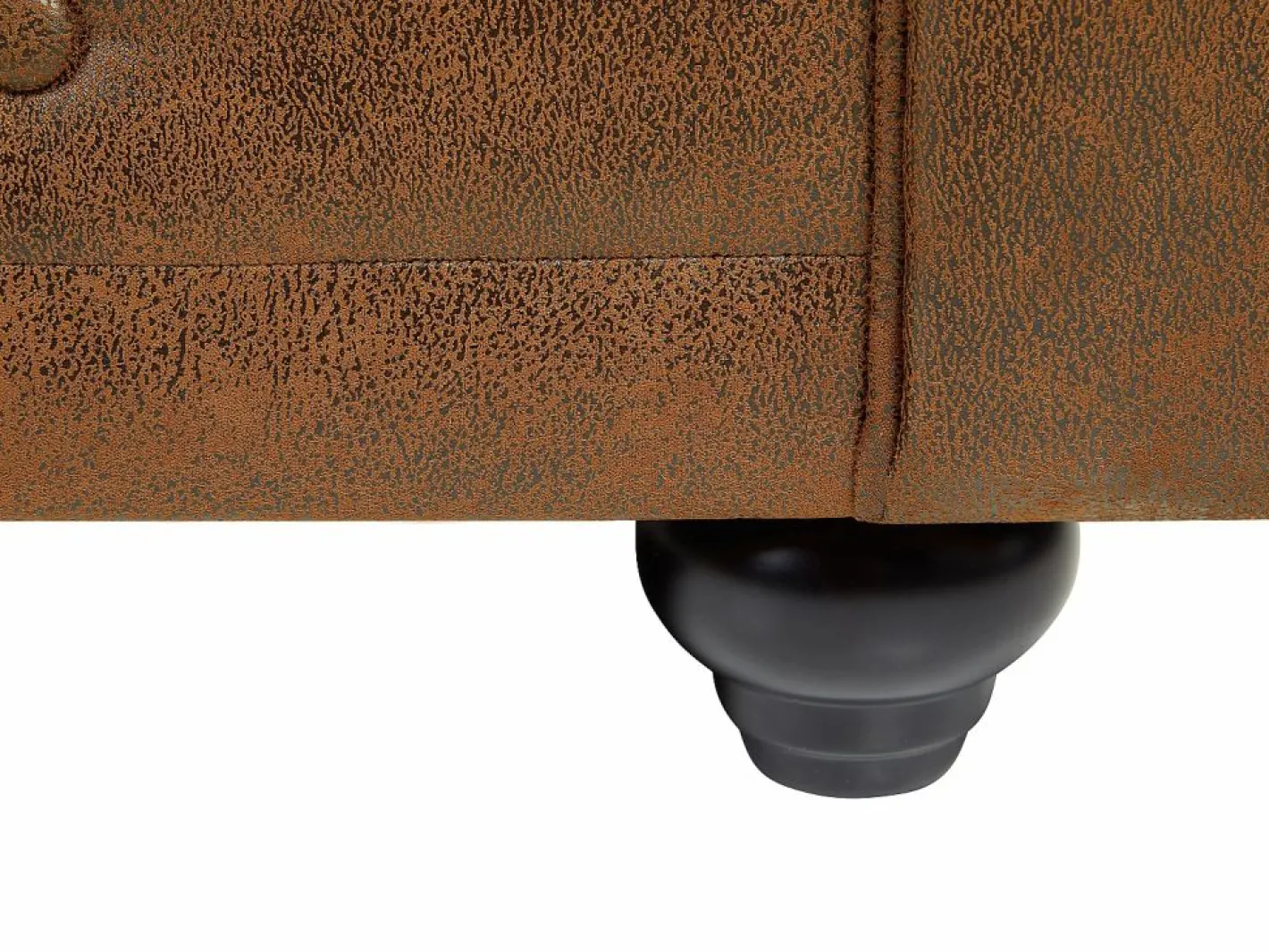 Vente-unique Sillón CHESTERFIELD de microfibra envejecida Marru00f3n Hot