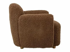 Made In Meubles Sillón club en tela bouclé marrón Calya Marru00f3n Clearance