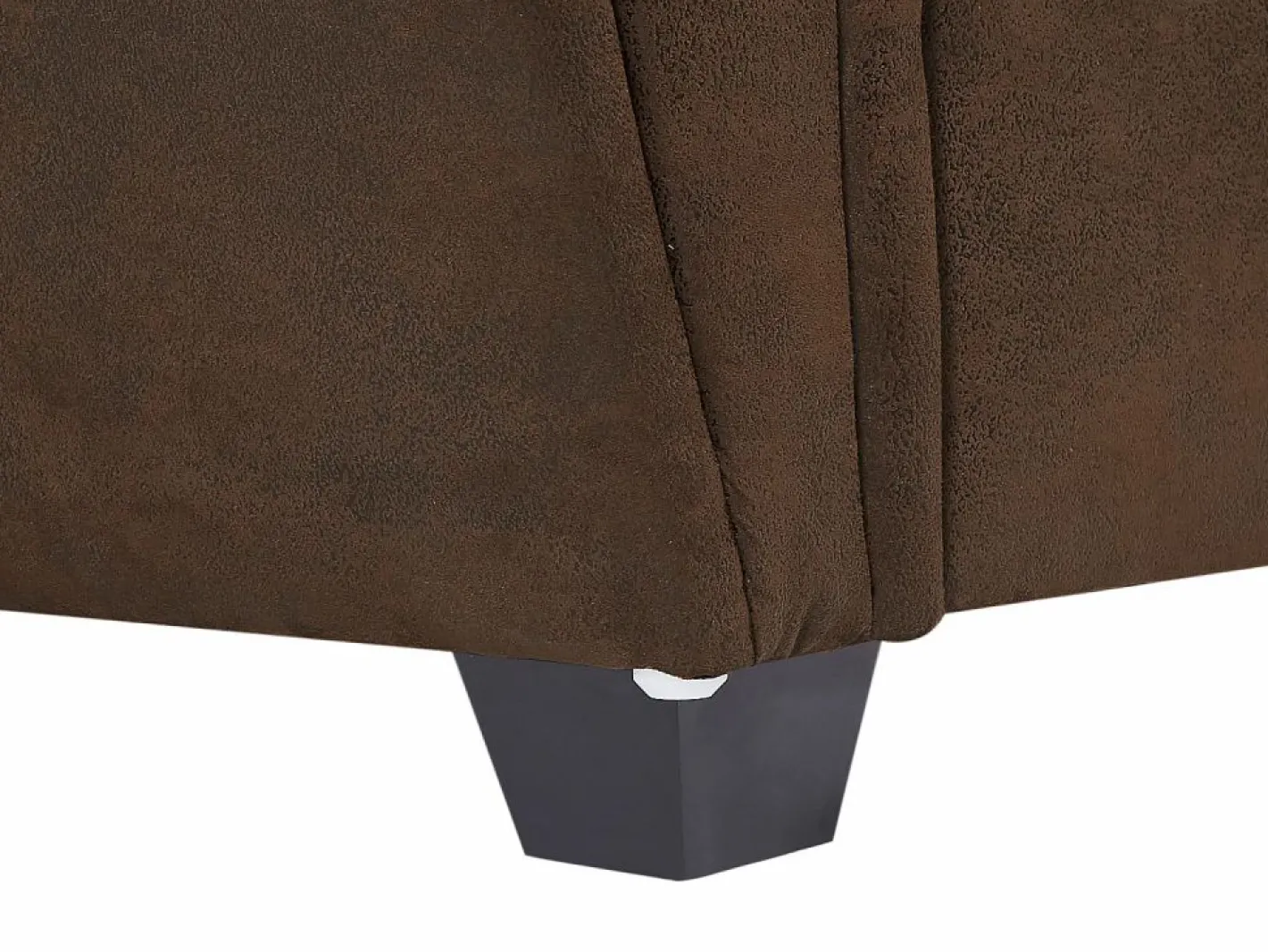 Vente-unique Sillón club VICTORY III en microfibra con efecto cuero envejecido Marru00f3n Hot