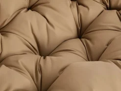 Vente-unique Sillón Colgante|Sillón colgante 2 plazas en resina trenzada - Natural claro con cojines beige - CAYAMBE de MYLIA