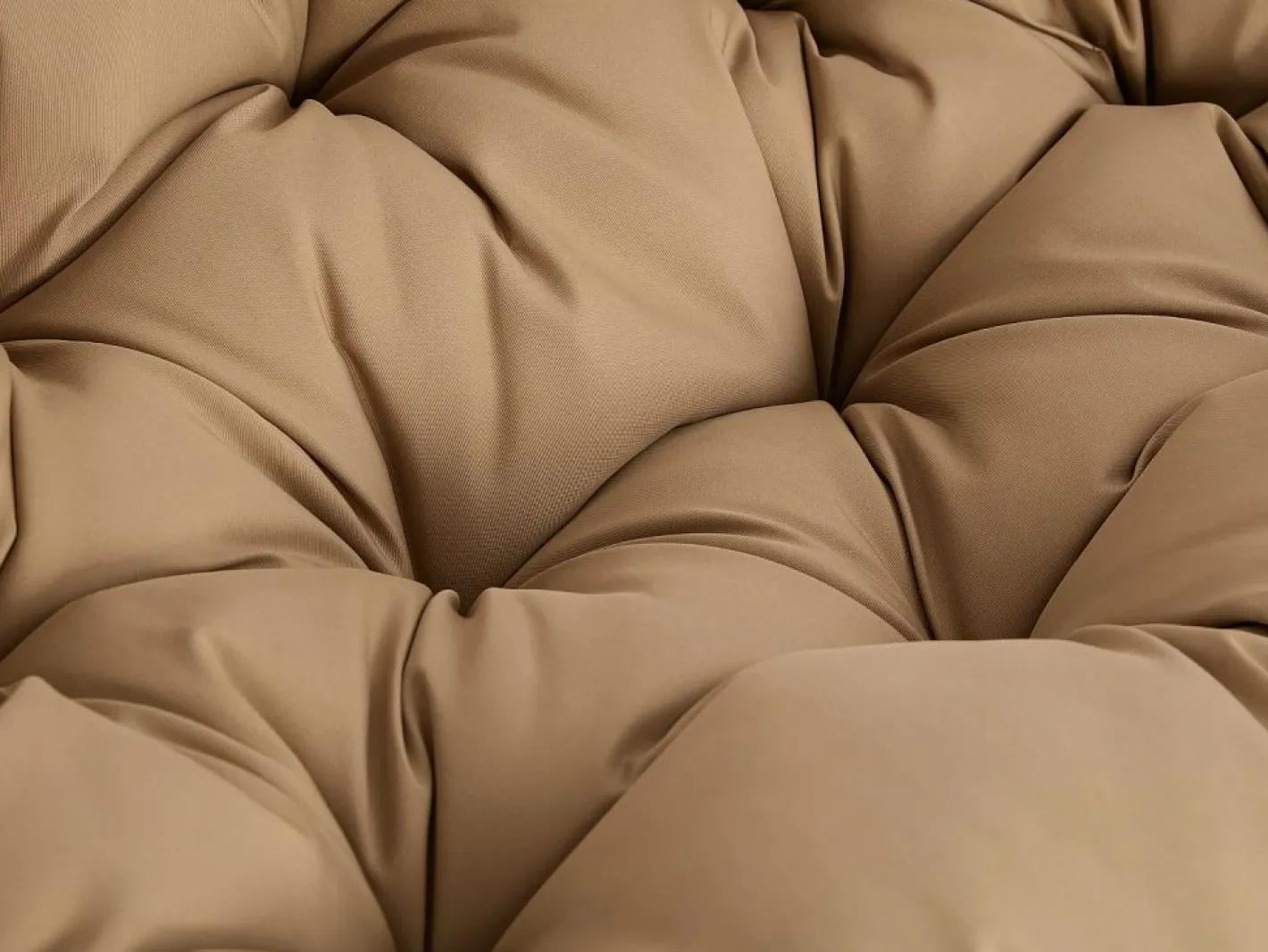 Vente-unique Sillón Colgante|Sillón colgante 2 plazas en resina trenzada - Natural claro con cojines beige - CAYAMBE de MYLIA