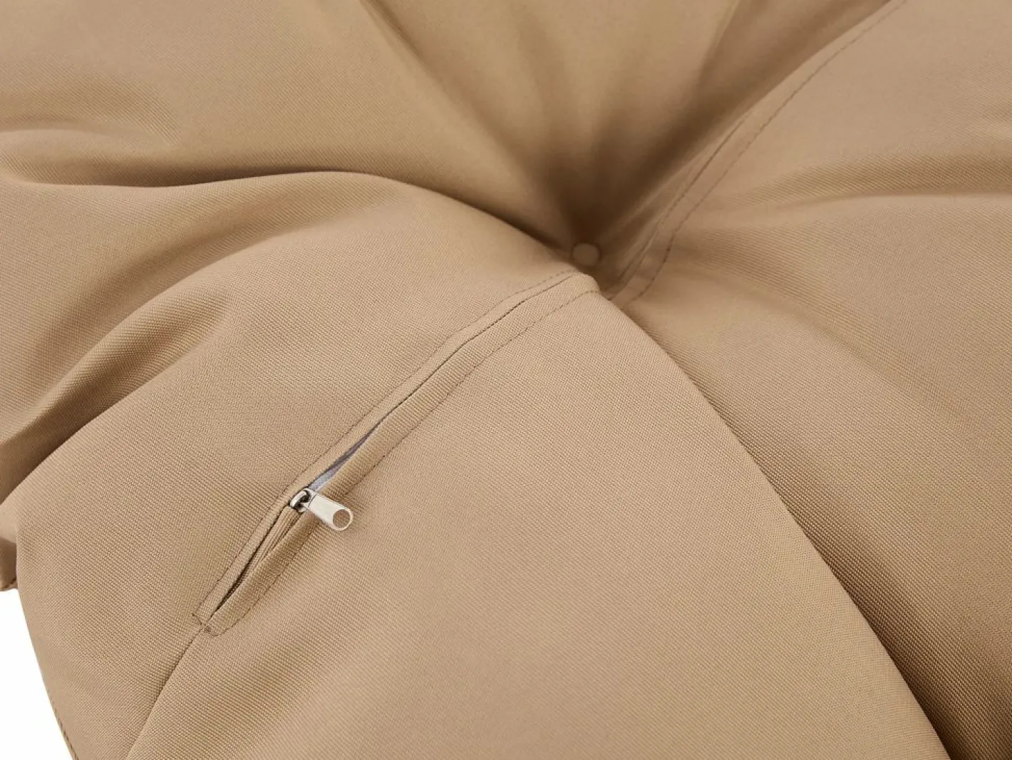 Vente-unique Sillón Colgante|Sillón colgante 2 plazas en resina trenzada - Natural claro con cojines beige - CAYAMBE de MYLIA