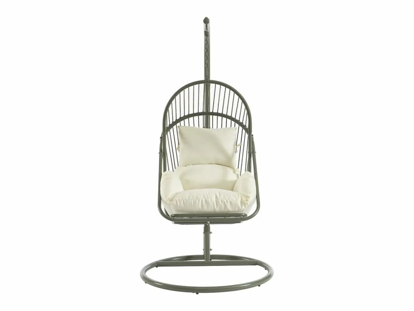 MYLIA Sillón Colgante|Sillón colgante de resina trenzada - con cojines blancos - LUTUS de