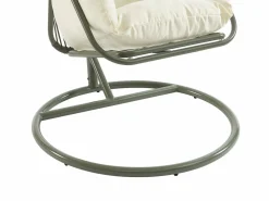 MYLIA Sillón Colgante|Sillón colgante de resina trenzada - con cojines blancos - LUTUS de