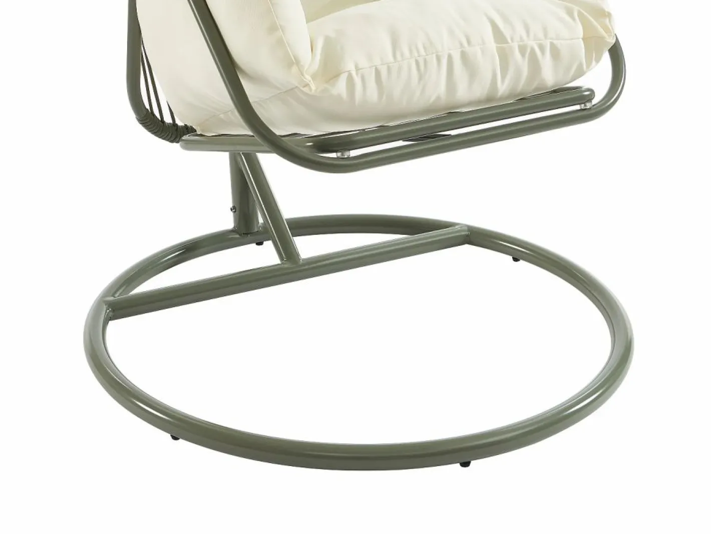 MYLIA Sillón Colgante|Sillón colgante de resina trenzada - con cojines blancos - LUTUS de