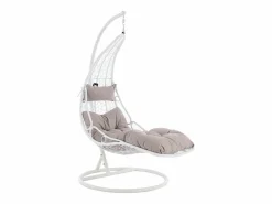 MYLIA Sillón Colgante|Sillón colgante de resina trenzada - con cojines grises - LUVA de