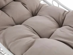 MYLIA Sillón Colgante|Sillón colgante de resina trenzada - con cojines grises - LUVA de