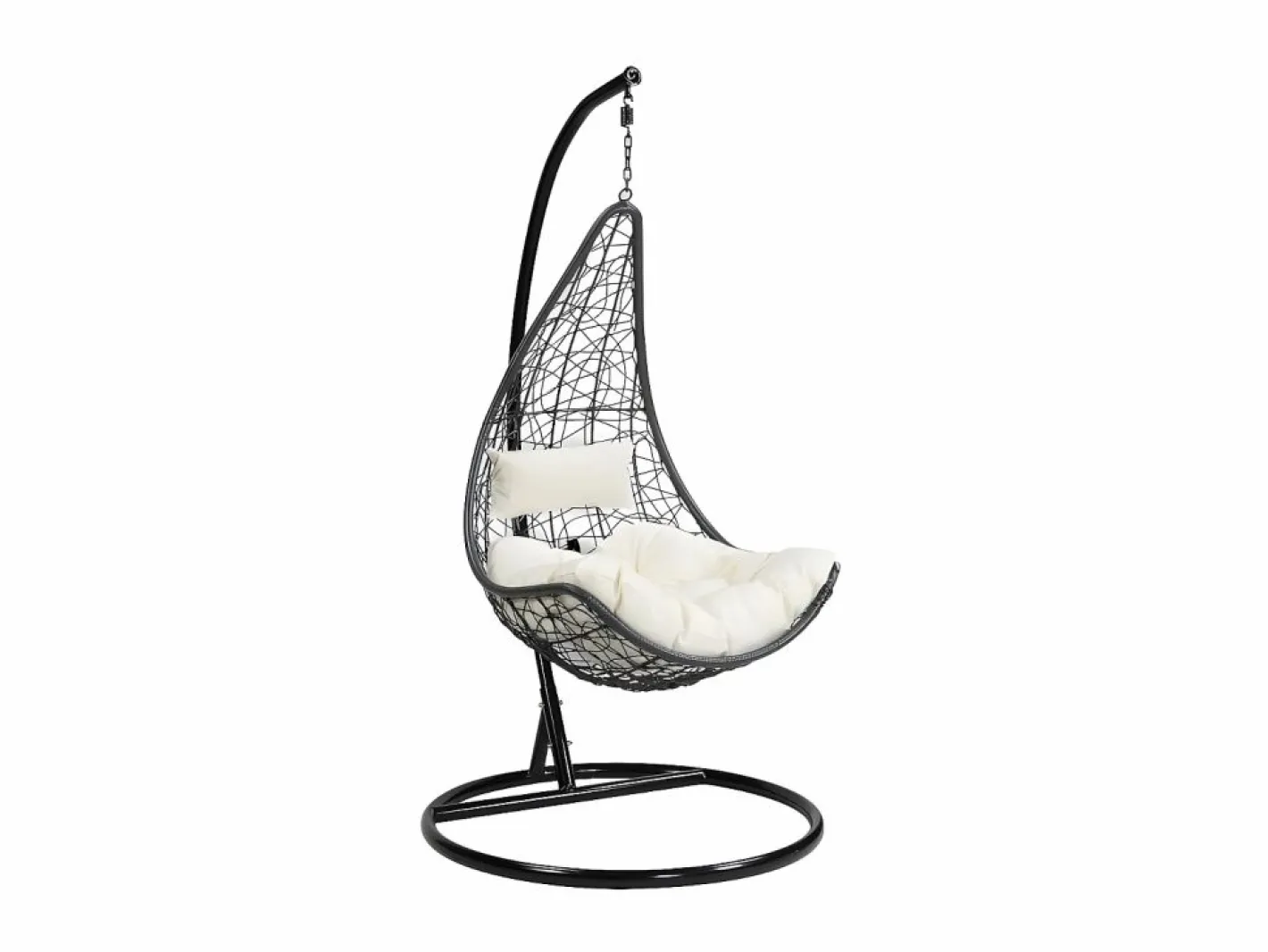 MYLIA Sillón Colgante|Sillón colgante de resina trenzada antracita - OROSI