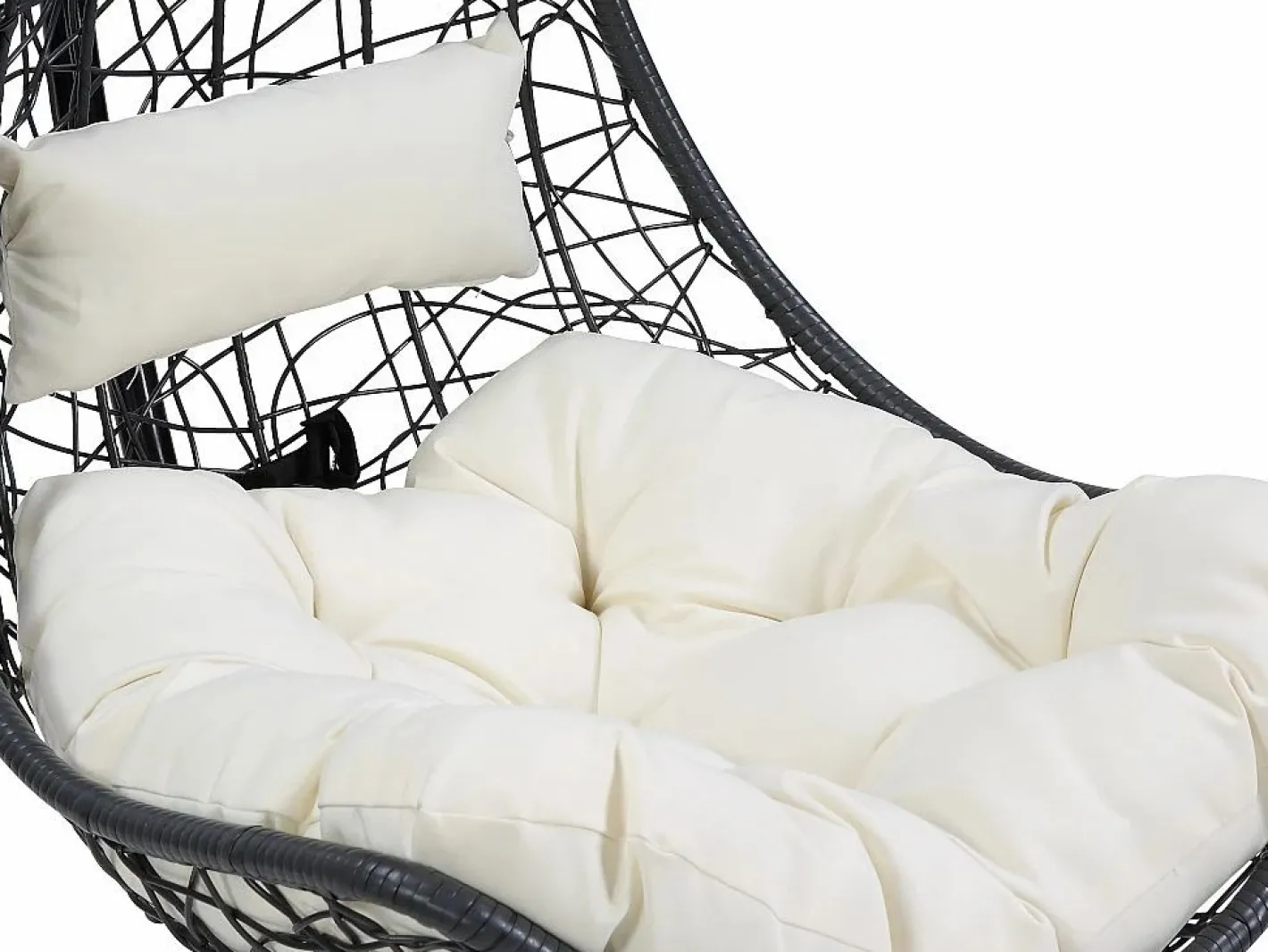 MYLIA Sillón Colgante|Sillón colgante de resina trenzada antracita - OROSI