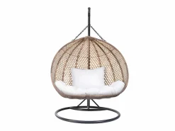 Sillón colgante doble resina trenzada acabado mimbre - VAHINA^MYLIA Best